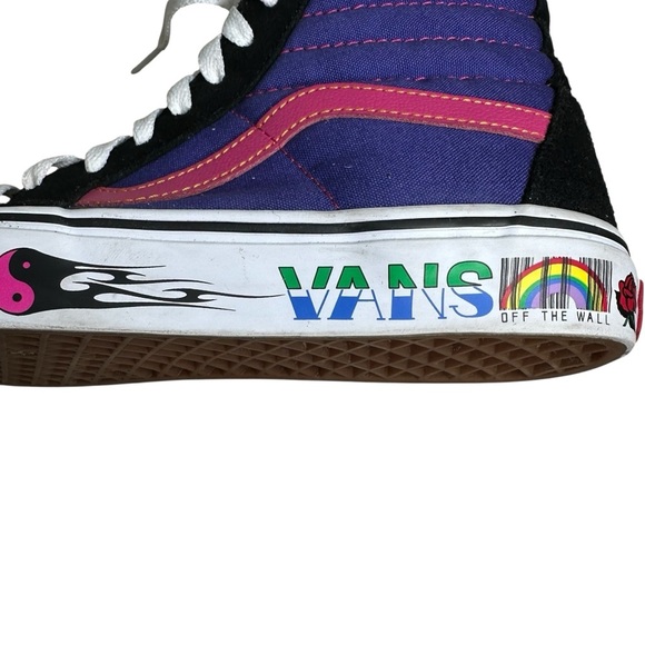 Vans Sk8 Hi-Top “Disruptive" Purple/Pink/ Black Women’s Sz 7.5 - Picture 5 of 11